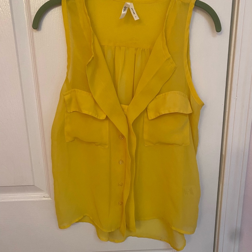 Truth Vibrant Yellow Sleeveless Blouse